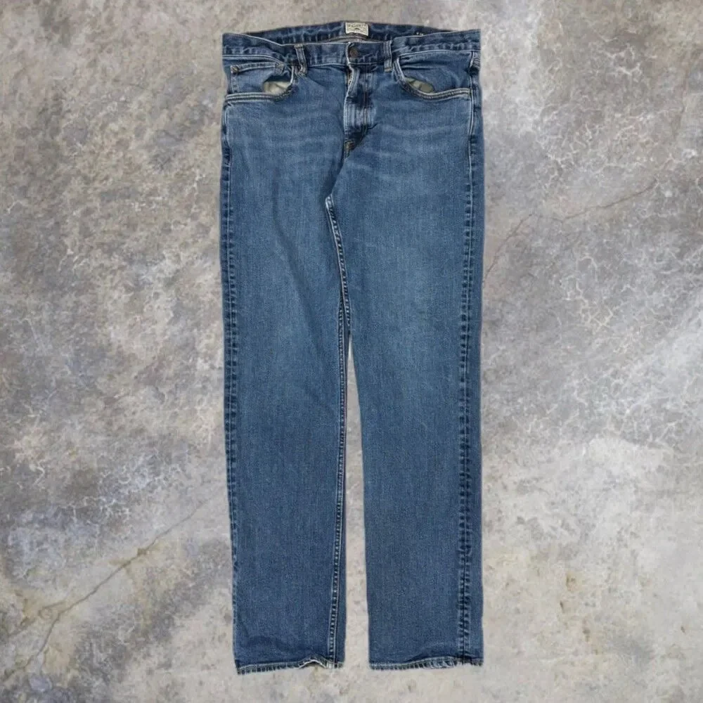 Faherty Jeans Straight Fit Mens 33x32 Feel Good Special Weave Casual Denim